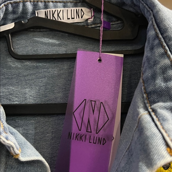 BNNU Nikki Lund Thora patch embroidered Denim jacket - Picture 6 of 14